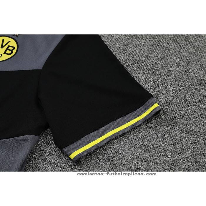 Camiseta Polo del Borussia Dortmund 2022-2023 Gris y Negro